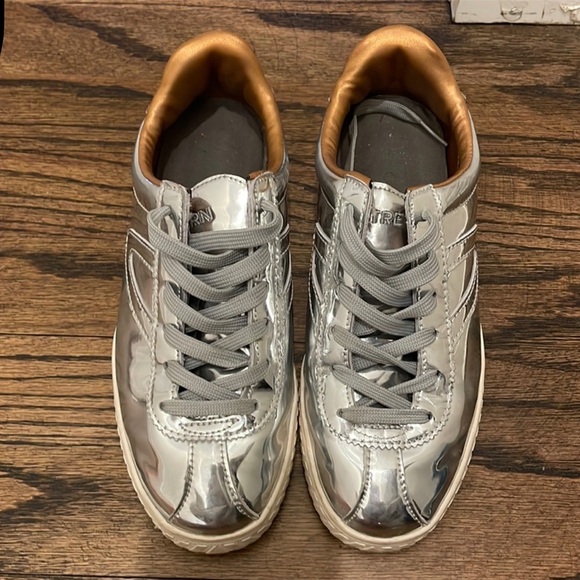Tretorn Silver Metallic Sneakers - Picture 1 of 3